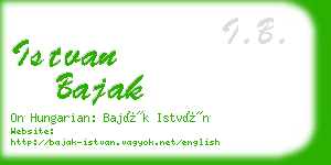 istvan bajak business card